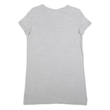 REEBOK Womens Grey Cotton Classic Logo Mini Dress Short Sleeve M Casual Summer