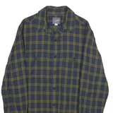 J.CREW Mens Blue & Olive Check Shirt XS Cotton Long Sleeve Button Casual Relaxed