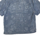 JAMAICA JAXX Mens Blue Floral Print Hawaiian Shirt M Lightweight Summer