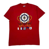 Nautical Theme Hanes Single Stitch T-Shirt - XL Red Cotton