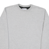 CHAMPION Mens Grey Crew Neck S Cotton Logo Sweatshirt Pullover Casual