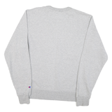 CHAMPION Mens Grey Crew Neck S Cotton Logo Sweatshirt Pullover Casual