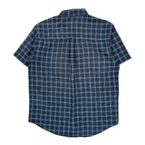 Chaps Ralph Lauren Checked Short Sleeve Shirt - Large Blue Cotton