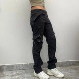 Lazzerini Tiziana Cargo Trousers - 30W UK 8 Black Cotton