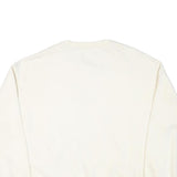 CHAMPION Mens White XL Crew Neck Cotton Blend Sweatshirt Classic Logo