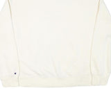 CHAMPION Mens White XL Crew Neck Cotton Blend Sweatshirt Classic Logo