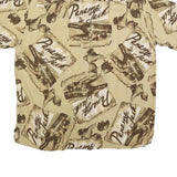 PAVANA JACK Mens Beige Rayon Shirt XL Beach Print Button Front Relaxed Fit