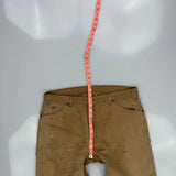 Dickies Double Knee Carpenter Trousers - 36W 30L Brown Cotton