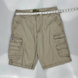 Lee Cargo Shorts - 32W 11L Khaki Cotton