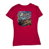 Harley Davidson Graphic T-Shirt - Medium Pink Cotton