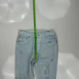 501 Levis Jeans - 30W 28L Light Wash Cotton