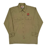 Dickies Shirt - XL Khaki Cotton Blend