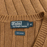 Polo By Ralph Lauren Sweater - XL Brown Cotton