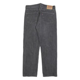 LEVI'S 501 Mens Jeans Black Regular Straight Denim Raw W34 L28 Button Closure