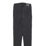 LEVI'S 721 Womens Jeans Black Slim Skinny Denim Medium W26 L30 Stretch Zip