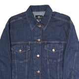 7 FOR ALL MANKIND Womens Blue Denim Jacket S Cotton Classic Button Closure