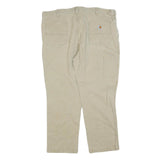 CARHARTT Mens Cotton Blend Beige Relaxed Tapered Trousers W42 L27 Workwear Zip