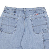 WRANGLER Mens Denim Blue Shorts L W34 Casual Cotton Blend Relaxed Fit