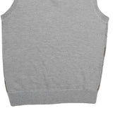 CAMBRIDGE CLASSICS Mens Grey & Brown Argyle V-Neck Patterned Basic Knit M Jumper