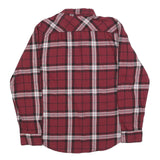 LEVI'S Mens Red Check Shirt M Casual Button Pocket Cotton Blend