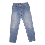 LEVI'S 504 Mens Jeans Blue Regular Straight Denim Medium W34 L32 Classic Fit Zip