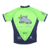 GIORDANA Mens Green & Navy Graphic Cycling Jersey L Short Sleeve Zip Up