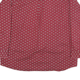 LINKS Mens Red Patterned Shirt XL Button-Down Collar Long Sleeve Casual