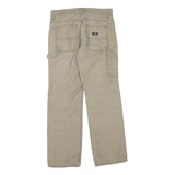 DICKIES Mens Cotton Blend Beige Workwear Regular Straight Trousers W32 L30