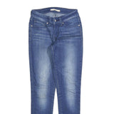 LEVI'S 711 Womens Slim Blue Denim Medium Wash Jeans W25 L27 Stretch Skinny Fit
