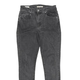 LEVI'S 721 High Rise Skinny Womens Black Slim Skinny Denim Raw W28 L30 Stretch