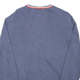 LACOSTE Mens Blue Cotton Blend Patterned Cardigan V-Neck Basic Knit S