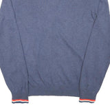 LACOSTE Mens Blue Cotton Blend Patterned Cardigan V-Neck Basic Knit S