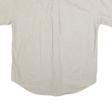 NAUTICA Mens Beige Check Shirt L Cotton Blend Button-Down Collar Short Sleeve
