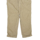 DANIEL CREMIEUX Mens Cotton Beige Regular Tapered Trousers W33 L30 Classic Zip
