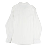 NAUTICA Mens White Slim Fit Shirt XL Casual Button Down Cotton Blend