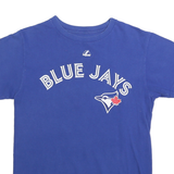 MAJESTIC Mens Blue Jays Blue T-Shirt S Short Sleeve Round Neck Lawrie 13
