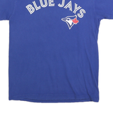 MAJESTIC Mens Blue Jays Blue T-Shirt S Short Sleeve Round Neck Lawrie 13