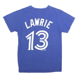 MAJESTIC Mens Blue Jays Blue T-Shirt S Short Sleeve Round Neck Lawrie 13