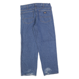 DICKIES Mens Regular Fit Straight Leg Denim Medium Blue W34 L30 Zip Cotton Jeans