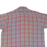 Mens Blue & Red Cotton Blend Plaid Shirt XL Casual Short Sleeve Summer