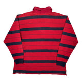 Nautica Striped Rugby Shirt - Large Red Cotton