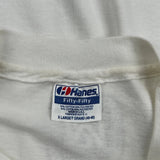 Hanes Single Stitch T-Shirt - XL White Cotton Blend
