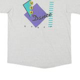 ANVIL Mens White Graphic T-Shirt XL Short Sleeve Crew Neck USA Dance Staff