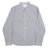 NAUTICA Mens Blue & White Check Shirt XL Button Down Long Sleeve Casual