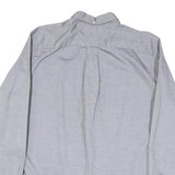 TOMMY HILFIGER Mens Grey Button-Down Cotton Blend Shirt L Casual Comfort