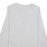 TOMMY HILFIGER Womens Grey Long Sleeve Crew Neck T-Shirt S Hilfiger Script