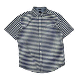 Tommy Hilfiger Checked Short Sleeve Shirt - Medium Blue Cotton