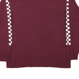 VANS Mens Maroon Long Sleeve Crew Neck Graphic T-Shirt L Cotton Blend Casual
