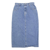 LEE Womens Blue Denim Straight Knee Length Denim Skirt M Classic Style