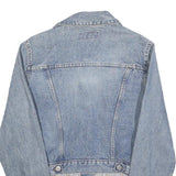 BIG BRAND Womens Blue Denim Cotton Jacket M Button Closure Classic Fit Casual